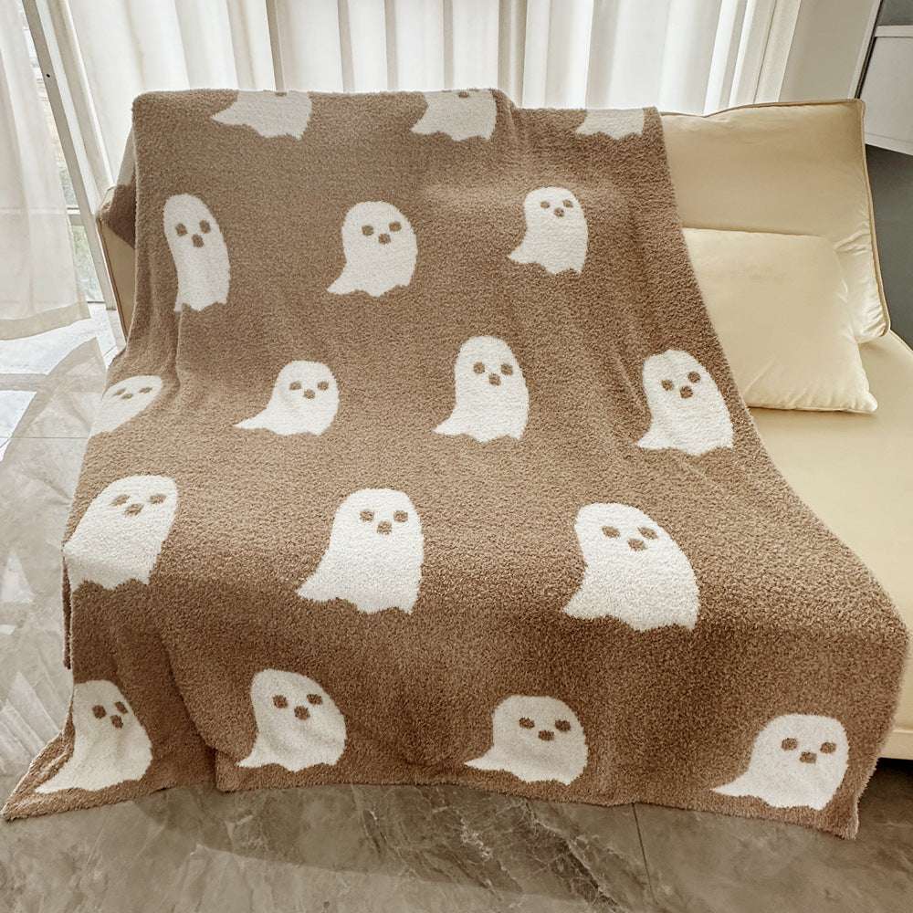 Half Velvet Ghost Blanket Knitted - Minihomy