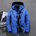 Men's Short Winter Thick White Down Hooded Jacket Multi-pocket Outdoor Set - Minihomy