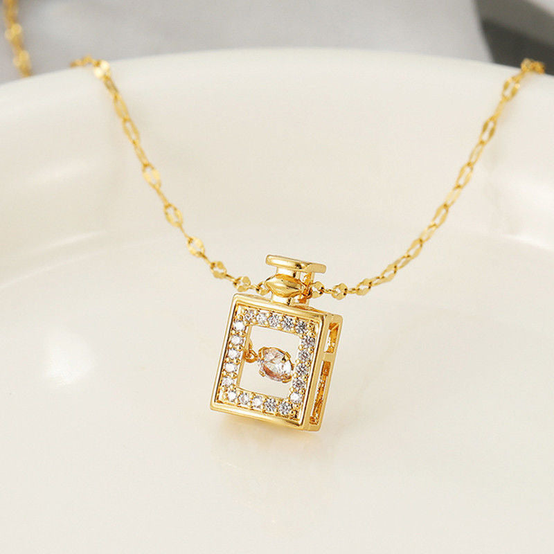 Perfume Bottle Pendant Luxury Necklace Charm - Minihomy