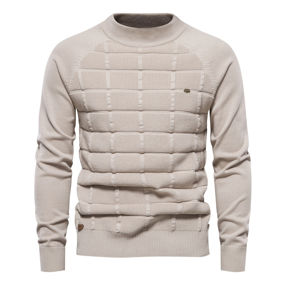 Men's Casual Round Neck Pullover Bottoming Sweater - Minihomy