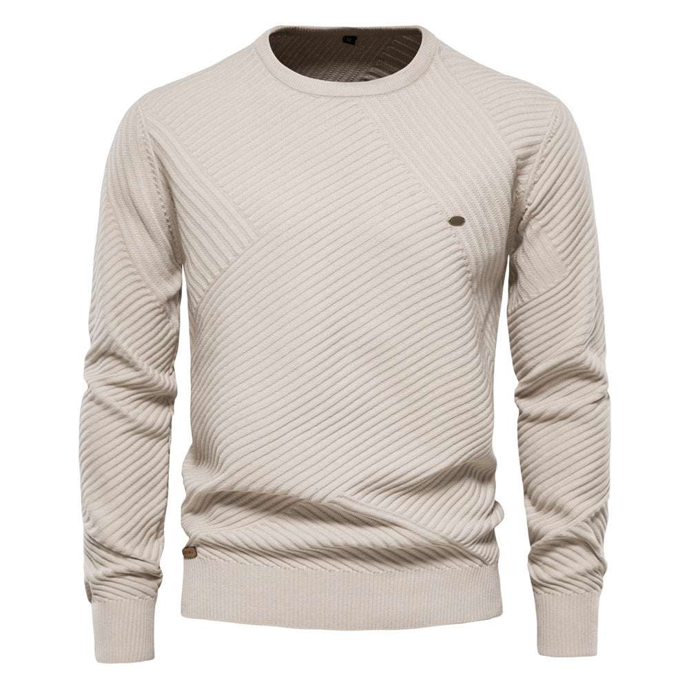 Men's Casual Round Neck Pullover Sweater - Minihomy