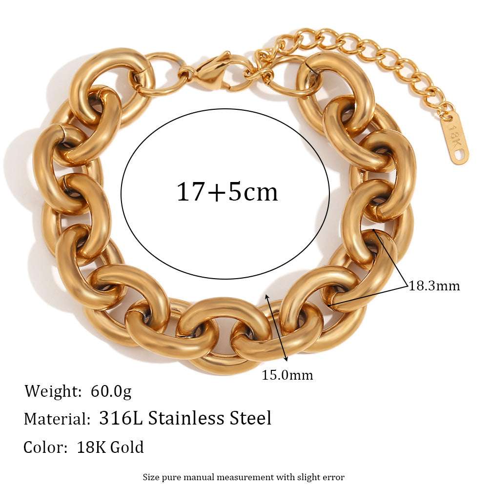 Fashionable Thick Straps Bracelet Ornament for Women - Minihomy