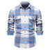 Men's Plaid Long Sleeve Shirt Top - Minihomy