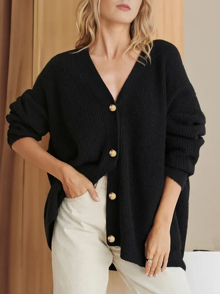 Popular Solid Color Cardigan Sweater Coat For Women - Minihomy