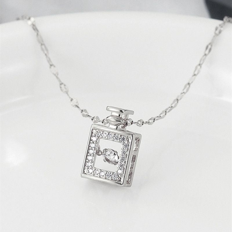 Perfume Bottle Pendant Luxury Necklace Charm - Minihomy