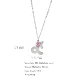 Necklace Stainless Steel Zircon Ornament: Adorn Yourself with Celestial Elegance - Minihomy