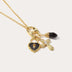 Copper Plated Gold Star & Moon Rhinestone Necklace - Fashion Jewelry - Minihomy