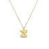 Copper Plated Gold 26 English Letters Pendant Necklace Niche Personality Clavicle Chain - Minihomy