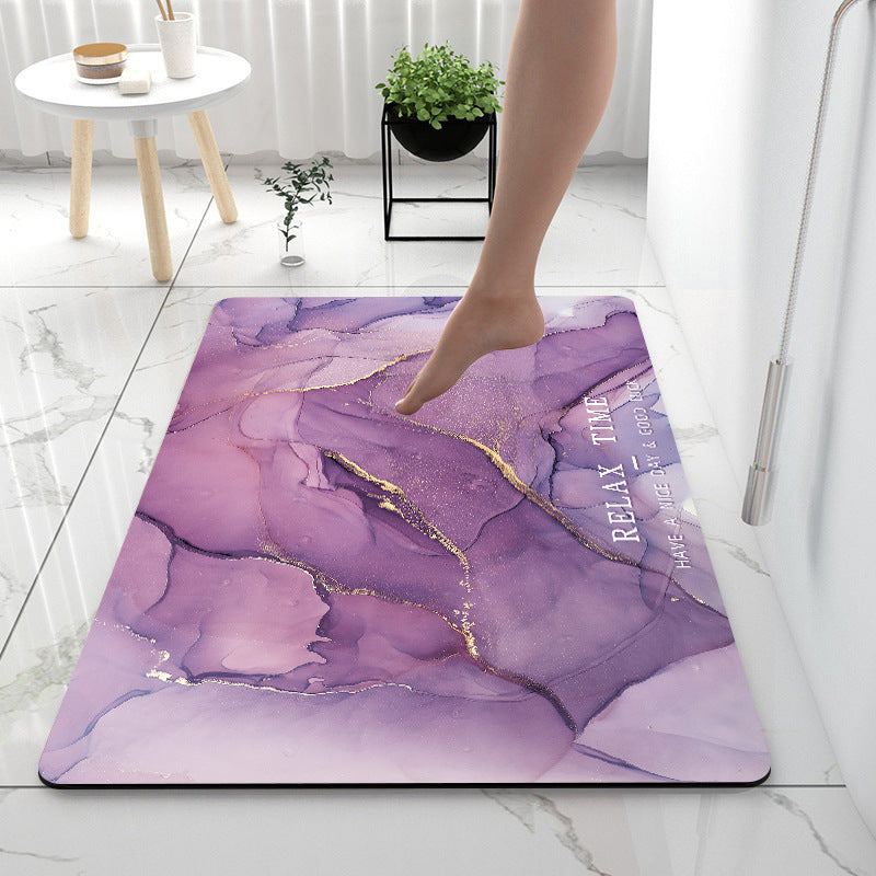 Super Absorbent Diatom Mud Bathroom Floor Mat - Anti-Slip and Environmentally Friendly