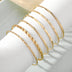 Bohemian Metal Chain Bracelet Set For Women Geometric Gold Color Thick Link Chain Open Bangle Female Fashion Jewelry - Minihomy