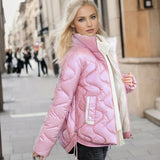 Bread Coat Female Glossy Stand-up Collar Down Cotton-padded Jacket - Minihomy