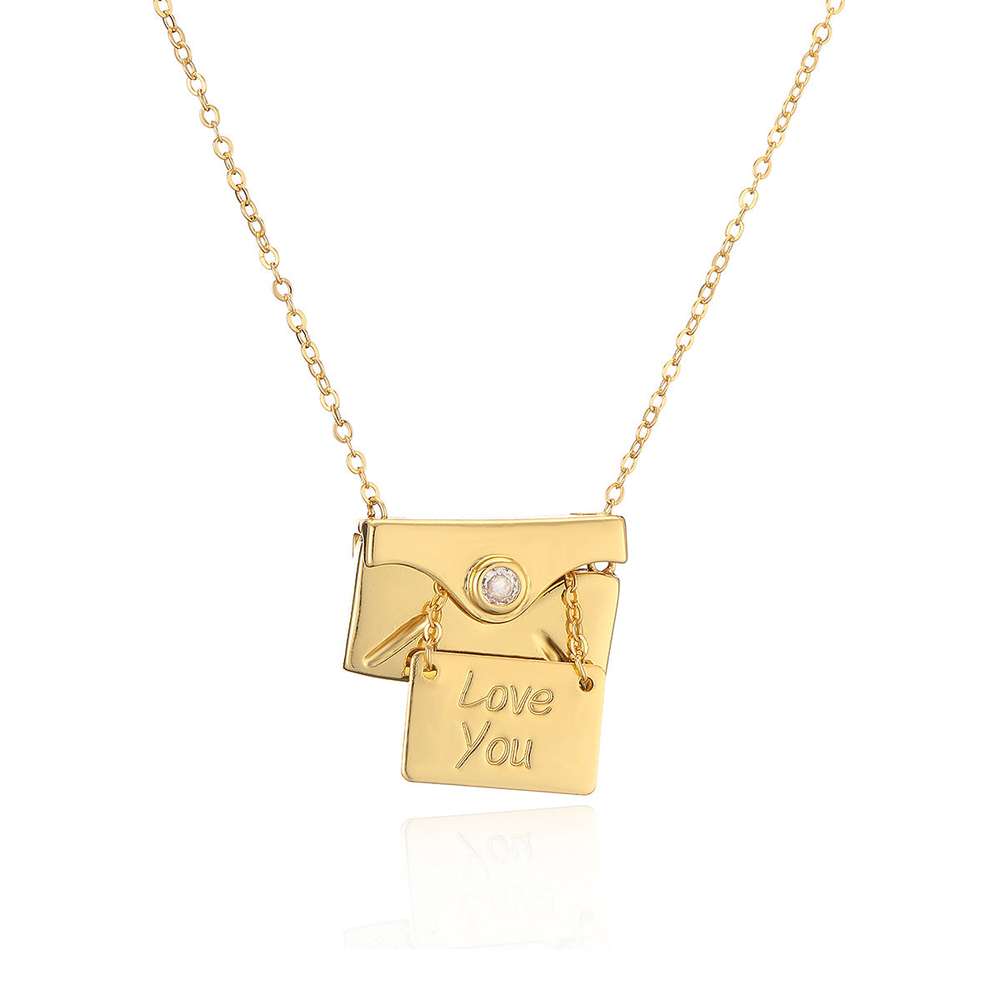 Creative Copper Plated Gold Pendant Necklace For Women - Minihomy