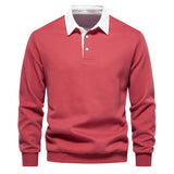 Men's Casual Versatile Long Sleeves Polo Collar Sweater - Minihomy