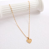 Creative Simple Women's Peach Heart Letter Necklace Love Pendant - Minihomy