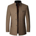 Men's Woolen Jacket - Autumn and Winter Stand Collar for Middle-aged Men - Minihomy