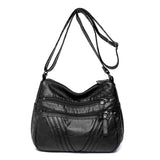 Women's Casual Crossbody Soft Leather Multi-pocket Shoulder Bag