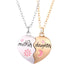 Fashion Jewelry Mother Daughter Necklace Set - Matching Heart Magnetic Pendant - Minihomy