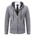 Men's Solid Color Cardigan Sweater: Stay Warm in Style - Minihomy