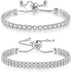 Bracelet White Suit Zircon Tennis Pull - Minihomy