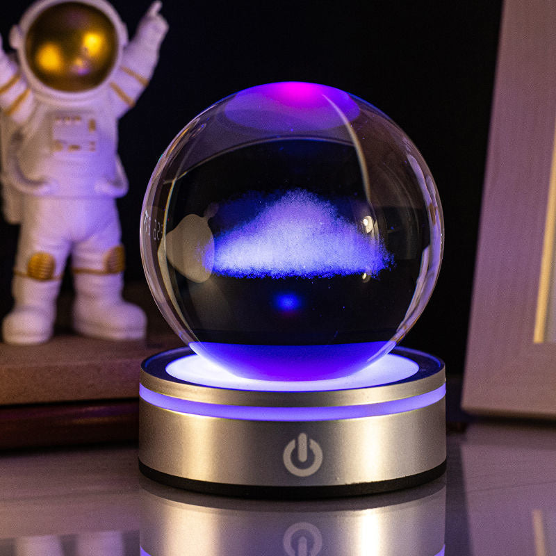 Creative 3D Inner Carving Luminous Crystal Ball - Colorful Gradient Small Night Lamp - Minihomy