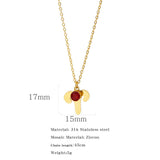 Necklace Stainless Steel Zircon Ornament: Adorn Yourself with Celestial Elegance - Minihomy