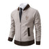 Men's Slim Stand Collar Elk Embroidered Coat - Minihomy