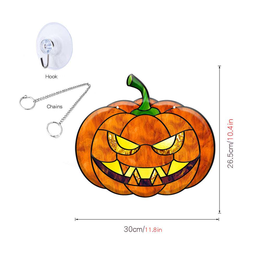 Halloween Pumpkin Bat Ghost Acrylic Hang Decorations - Minihomy