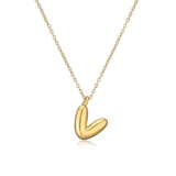 Copper Plated Gold 26 English Letters Pendant Necklace Niche Personality Clavicle Chain - Minihomy