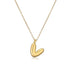 Copper Plated Gold 26 English Letters Pendant Necklace Niche Personality Clavicle Chain - Minihomy