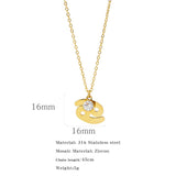 Necklace Stainless Steel Zircon Ornament: Adorn Yourself with Celestial Elegance - Minihomy