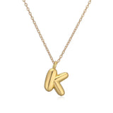 Copper Plated Gold 26 English Letters Pendant Necklace Niche Personality Clavicle Chain - Minihomy