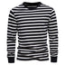 Men's Casual Long Sleeve Striped T-shirt - Minihomy