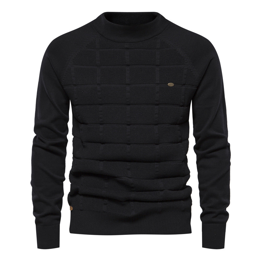 Men's Casual Round Neck Pullover Bottoming Sweater - Minihomy