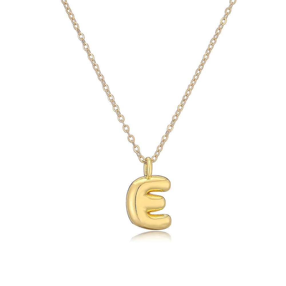 Copper Plated Gold 26 English Letters Pendant Necklace Niche Personality Clavicle Chain - Minihomy