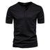 Men's Solid Color Slim Round Neck Short Sleeve T-shirt - Minihomy