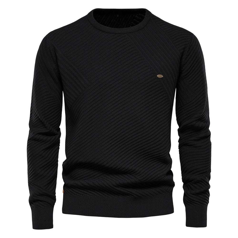 Men's Casual Round Neck Pullover Sweater - Minihomy