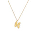 Copper Plated Gold 26 English Letters Pendant Necklace Niche Personality Clavicle Chain - Minihomy