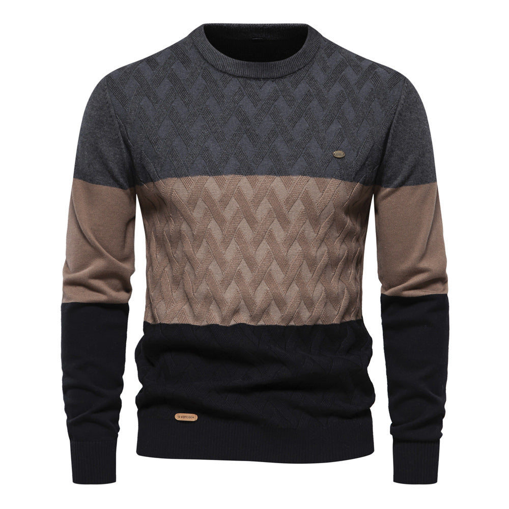 Men's Slim Round Neck Men's All-matching Sweater - Minihomy