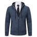 Men's Solid Color Cardigan Sweater: Stay Warm in Style - Minihomy