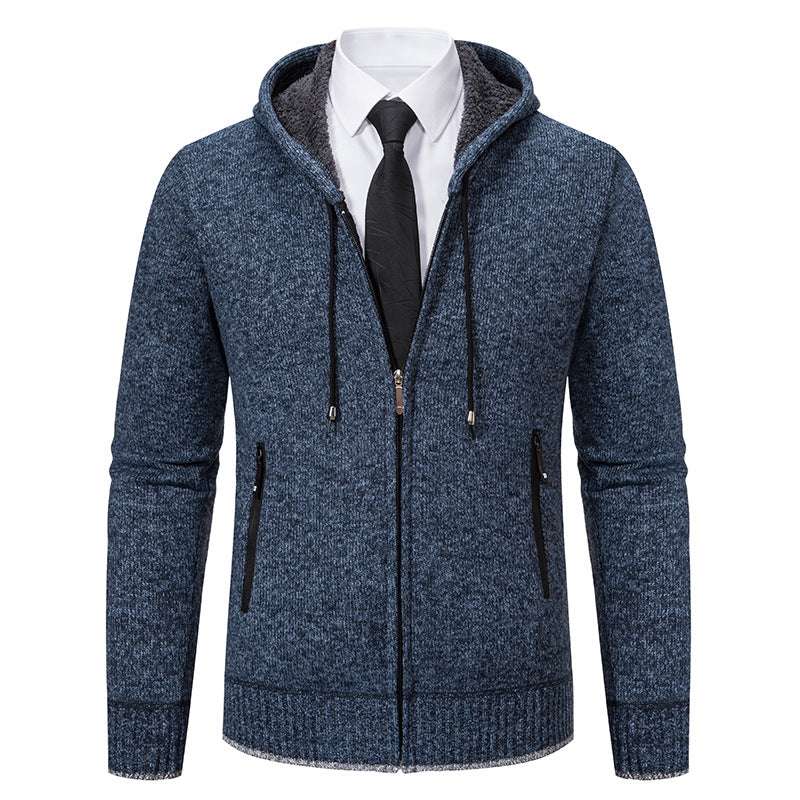 Men's Solid Color Cardigan Sweater: Stay Warm in Style - Minihomy