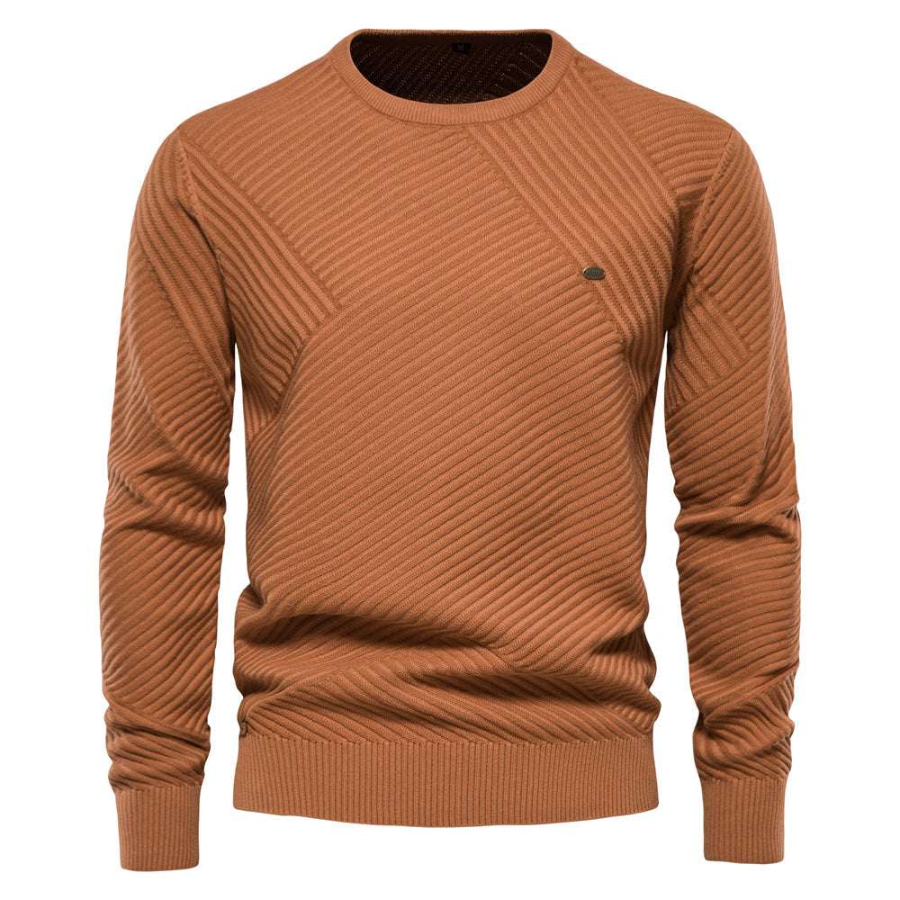 Men's Casual Round Neck Pullover Sweater - Minihomy