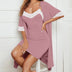 Pajama Suit Lace Stretch Slip Nightdress Nightgown Two-piece Set: Comfortable Home Wear - Minihomy