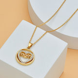 Mother's Day Mom Heart Shape With Diamond Letter Necklace For Women Fine Jewelry Women Accessories Fashion Jewelry - Minihomy