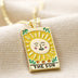 Colorful Oil Necklace Tarot Square Pendant - Minihomy