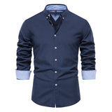 Men's Fashion Casual All-matching Solid Color Long-sleeved Top - Minihomy