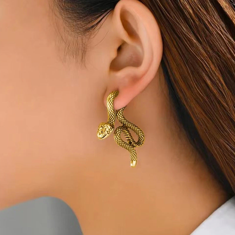 Ear Clip Women's Cool Style Personality Simulated Snakes Trendy Detachable - Minihomy