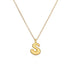 Copper Plated Gold 26 English Letters Pendant Necklace Niche Personality Clavicle Chain - Minihomy