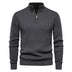 Men's Casual Stand Collar Half Zip Knitwear Sweater - Minihomy