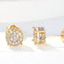 Four-claw Round Zircon Micro-inlaid Full Diamond Starry Earrings - Minihomy