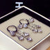 Inlaid Zircon Heart-shaped Ear Clip Eardrops Earrings - Minihomy